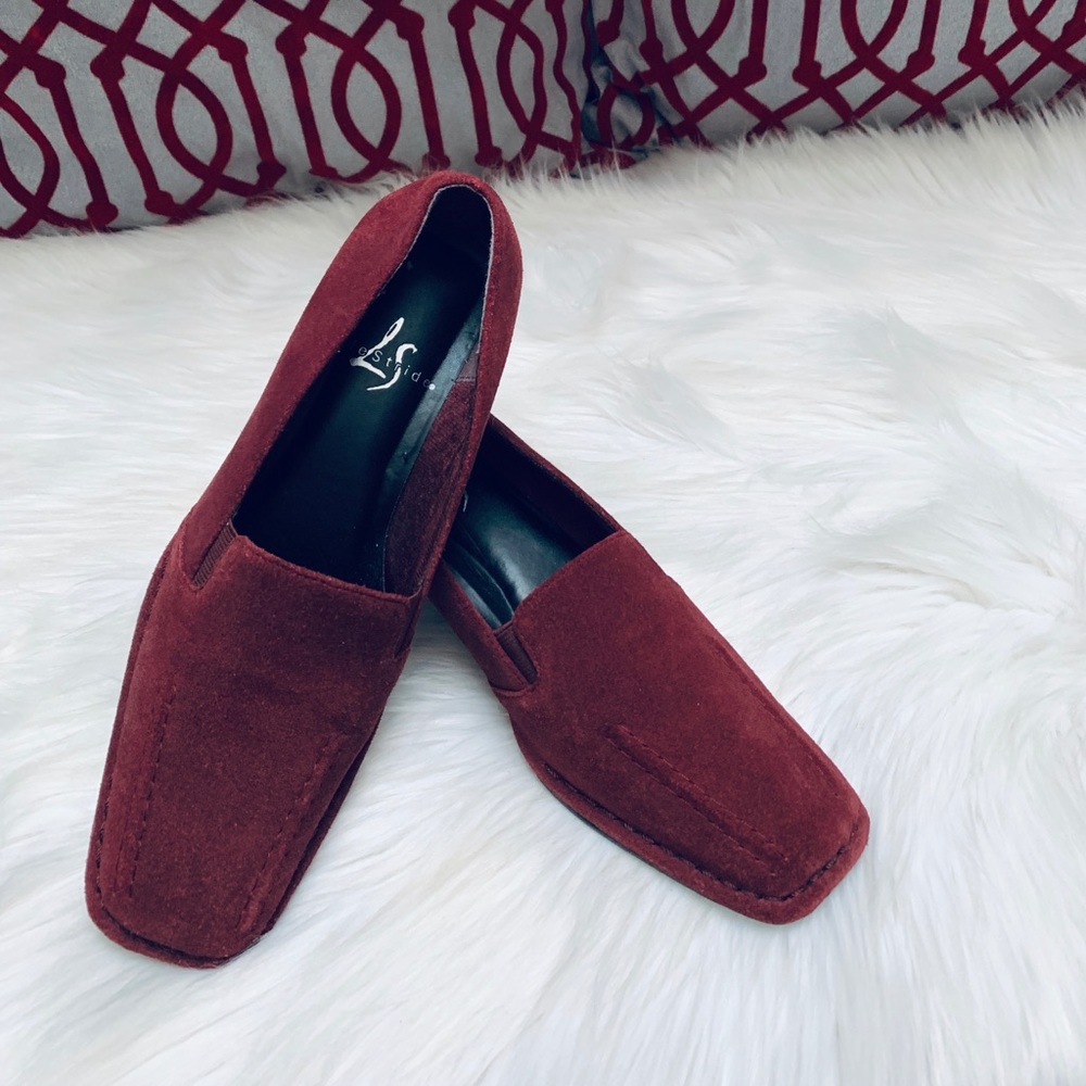 Life Stride Maroon Genuine Suede Leather